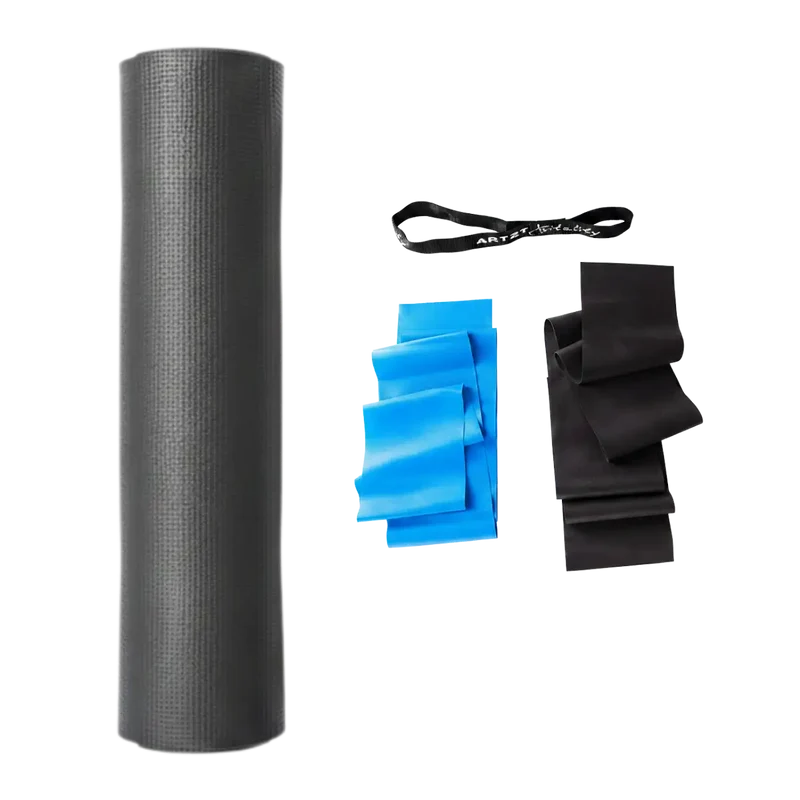 Home Gym Set | Gymnastikmatte + 2 Fitnessbänder inkl. Zubehör