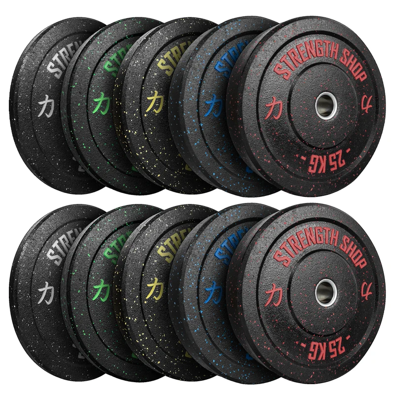 Crumb Bumper Plates w/ Colour Coded Dots, 5kg-25kg or 150kg Set