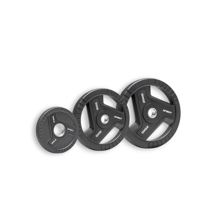 Spirit Fitness Tri-Grip-Plate-Set inkl. Hantelscheibenständer