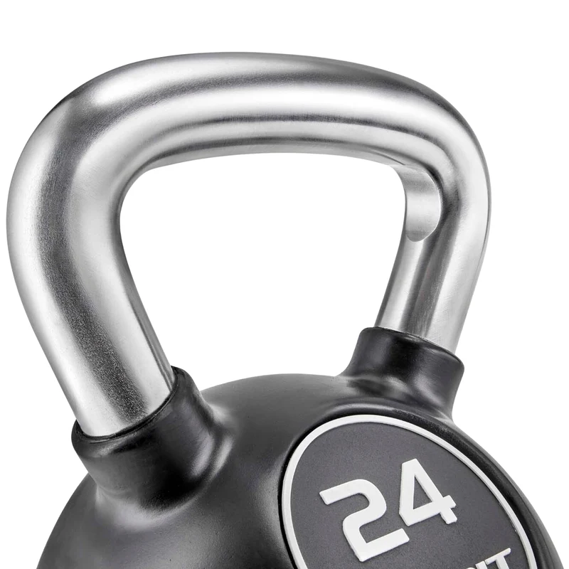 Spirit Fitness Rubber Encased Kettlebell Set inkl. Rack