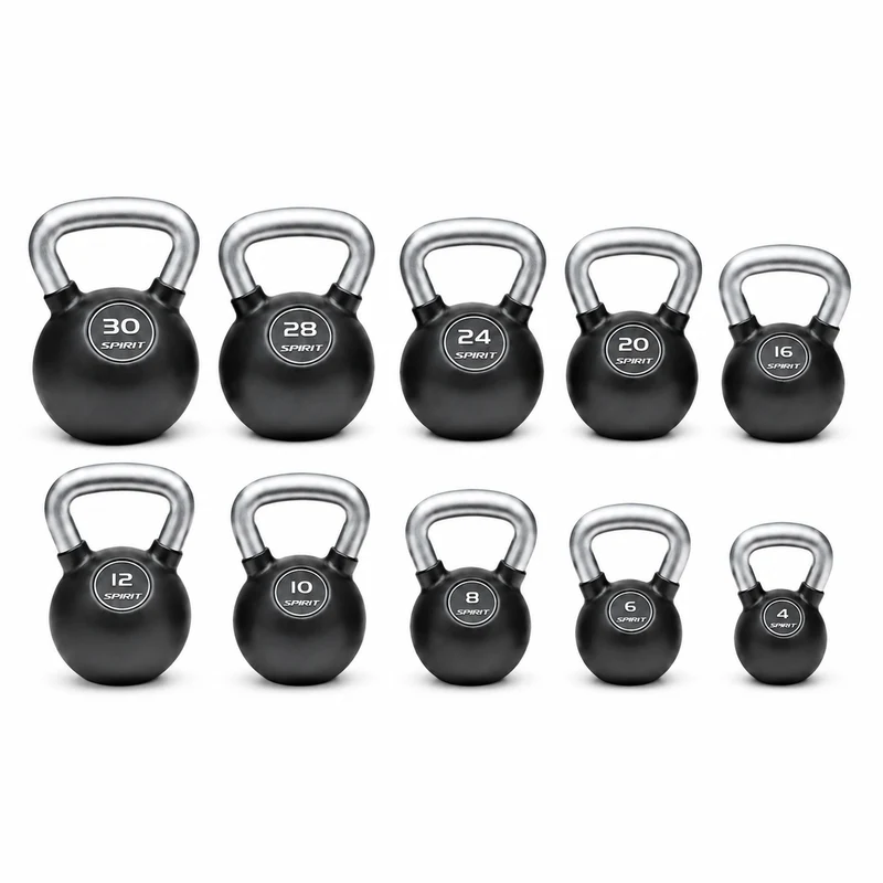 Spirit Fitness Rubber Encased Kettlebell Set