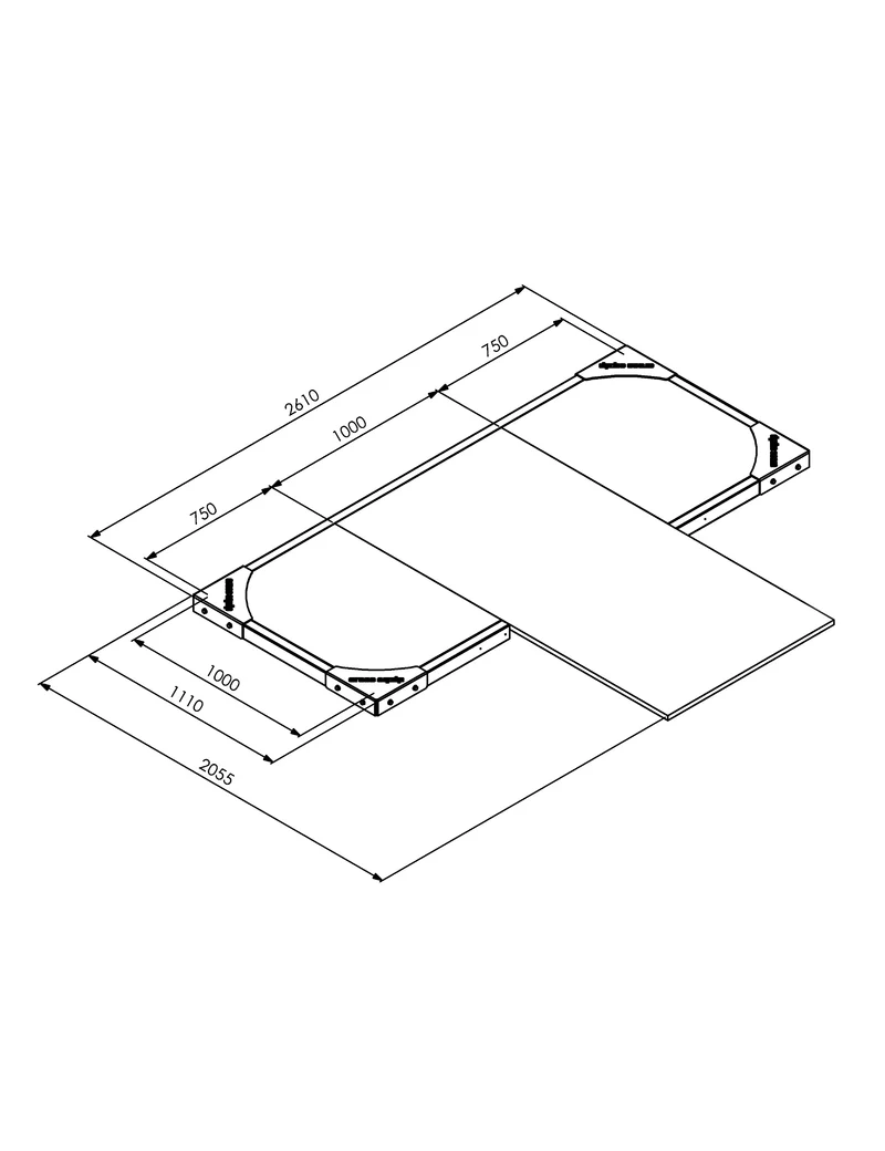 Lifting Plattform für Power Rack mit Dämpfung (1m x 2.5m)