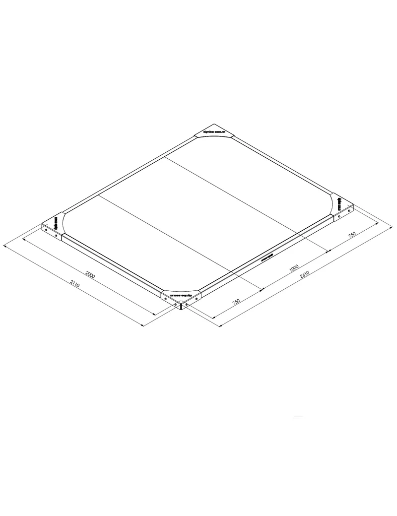 Lifting Plattform mit Dämpfung (2m x 2.5m)