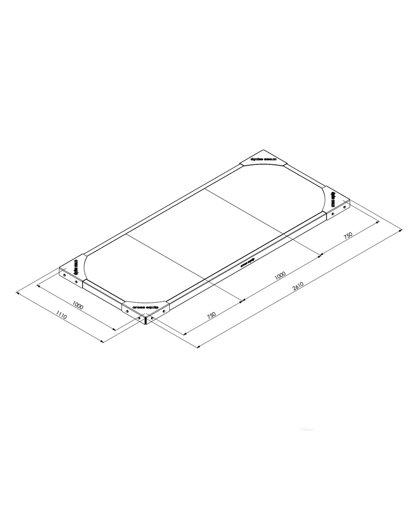 Lifting Plattform mit Dämpfung (1m x 2.5m)