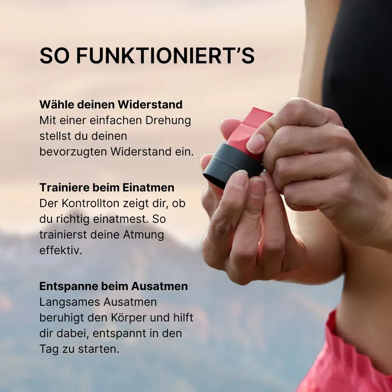 Atemtrainer für effektives Atemtraining in 7 Stufen