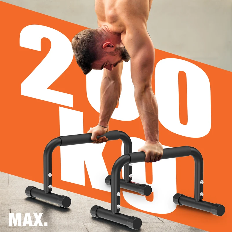 DH FitLife Parallettes verstellbar 30–35 cm, Calisthenics Equipment 200 kg