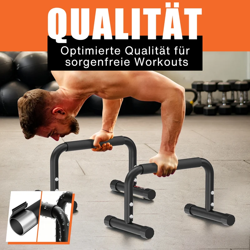 DH FitLife Parallettes verstellbar 30–35 cm, Calisthenics Equipment 200 kg