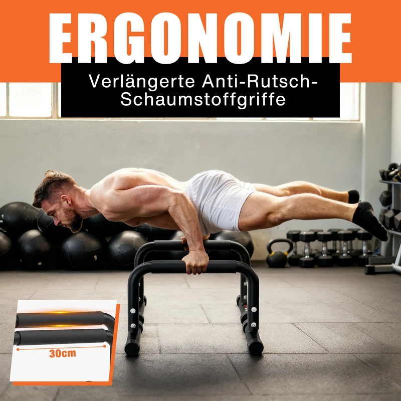 DH FitLife Parallettes verstellbar 30–35 cm, Calisthenics Equipment 200 kg