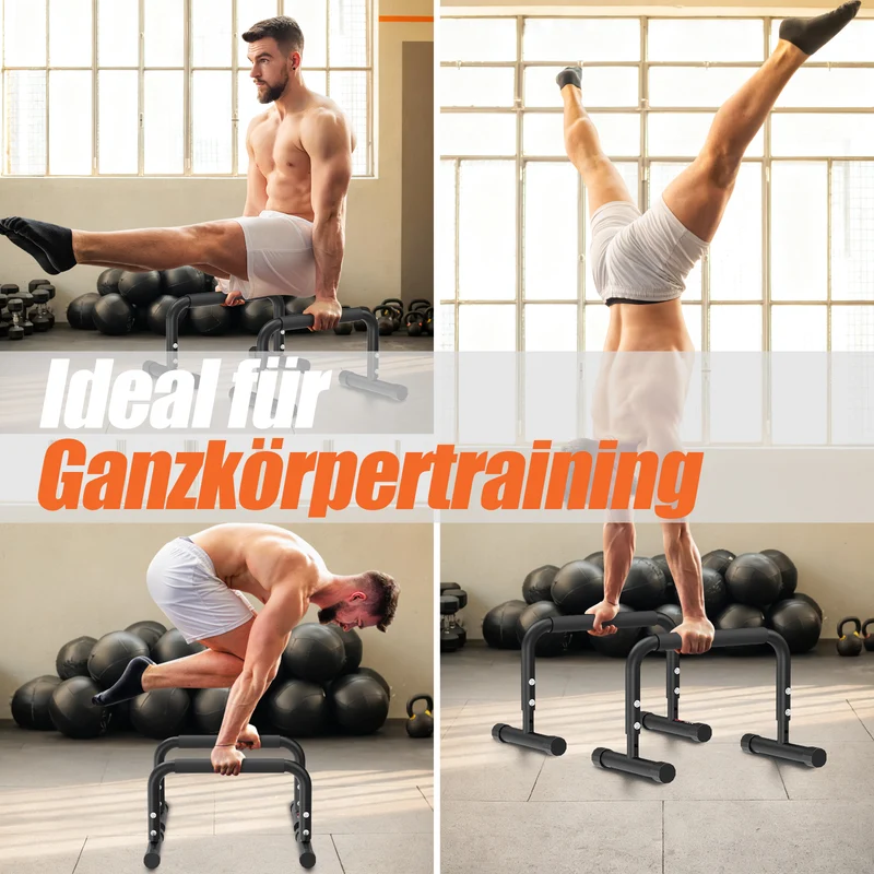 DH FitLife Parallettes verstellbar 30–35 cm, Calisthenics Equipment 200 kg