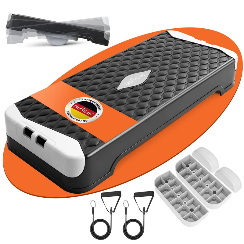 DH FitLife 3-in-1 Steppbrett 10/15cm, Aerobic Stepper für Zuhause bis 120kg