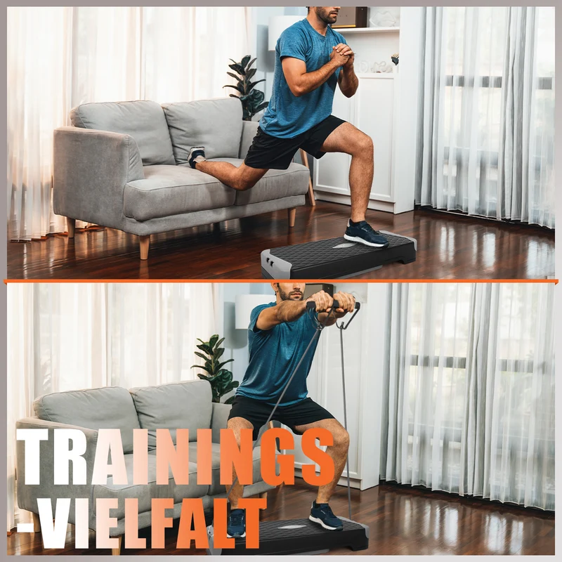 DH FitLife 3-in-1 Steppbrett 10/15cm, Aerobic Stepper für Zuhause bis 120kg