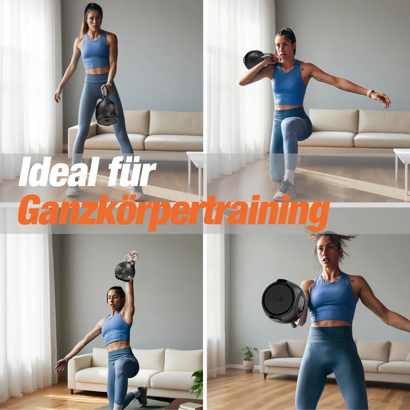 DH FitLife 7-in-1 Kettlebell Set, verstellbare Kugelhantel 1,5–10 kg