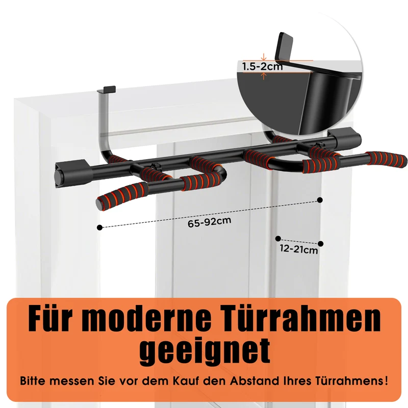 DH FitLife Klimmzugstange Türrahmen, 10 Griffe Pull Up Bar, bis 200 kg