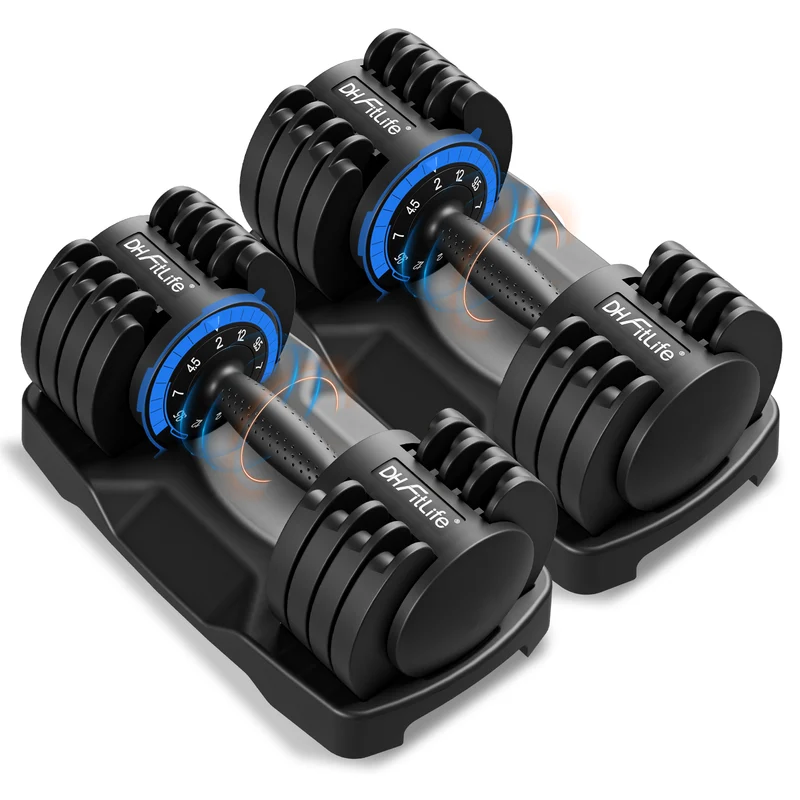 DH FitLife 12kg verstellbare Hanteln Set, 5 Stufen, Kurzhanteln 5-in-1