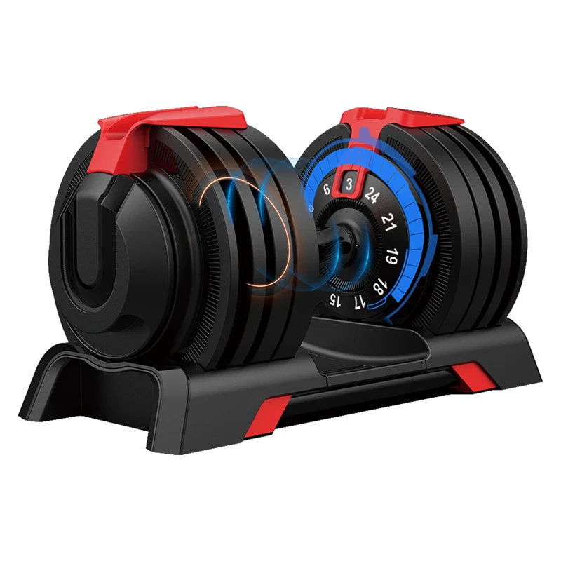 DH FitLife 24kg verstellbare Hanteln Set, 12 Stufen, Kurzhanteln 12-in-1
