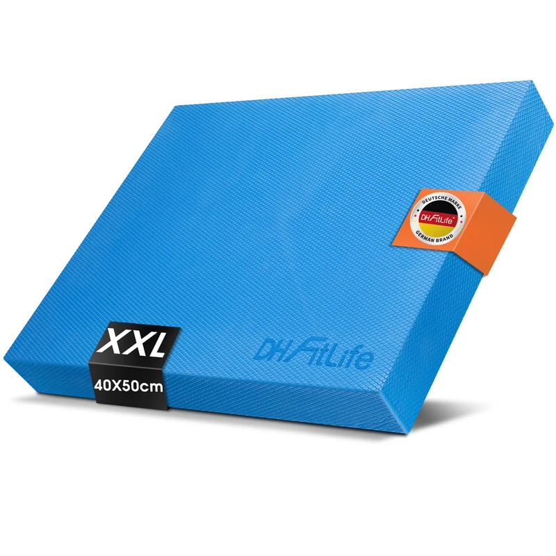DH FitLife Balance Pad XL, Balance-kissen 40x33x6cm, Memory-Schaum, Schwarz