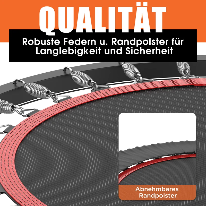 DH FitLife Fitness Trampolin Indoor Ø102 cm, klappbar, 150 kg mit Handgriff