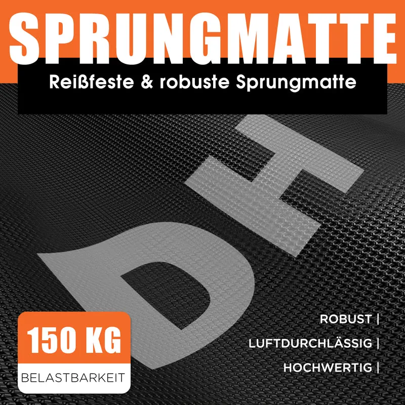 DH FitLife Fitness Trampolin Indoor Ø102 cm, klappbar, 150 kg mit Handgriff