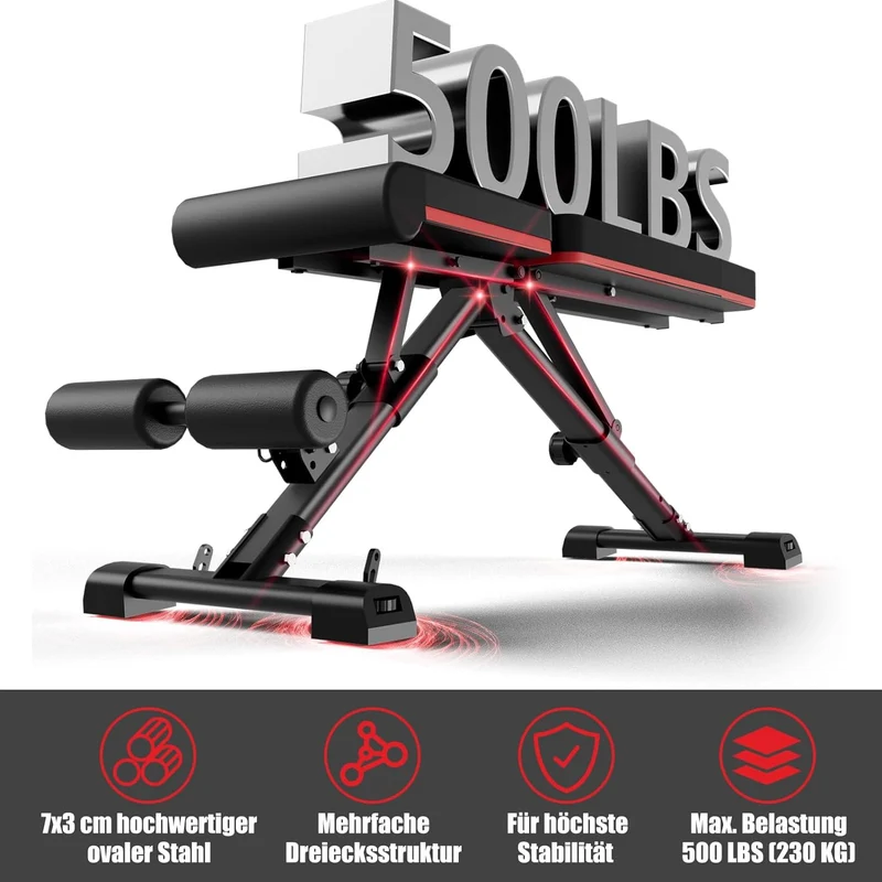 DH FitLife Hantelbank klappbar verstellbar, faltbar und stabiler