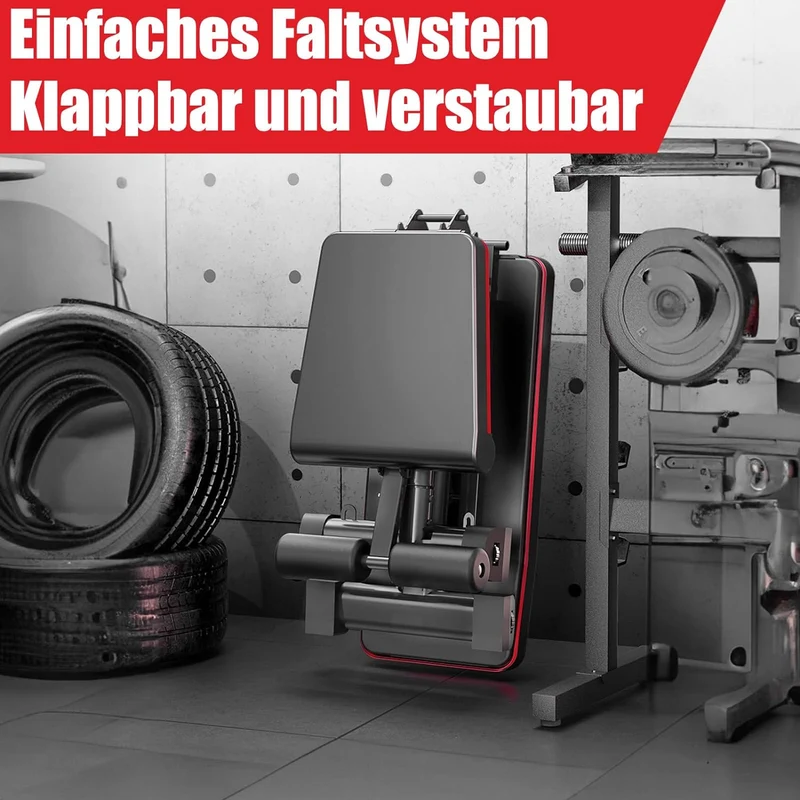DH FitLife Hantelbank klappbar verstellbar, faltbar und stabiler