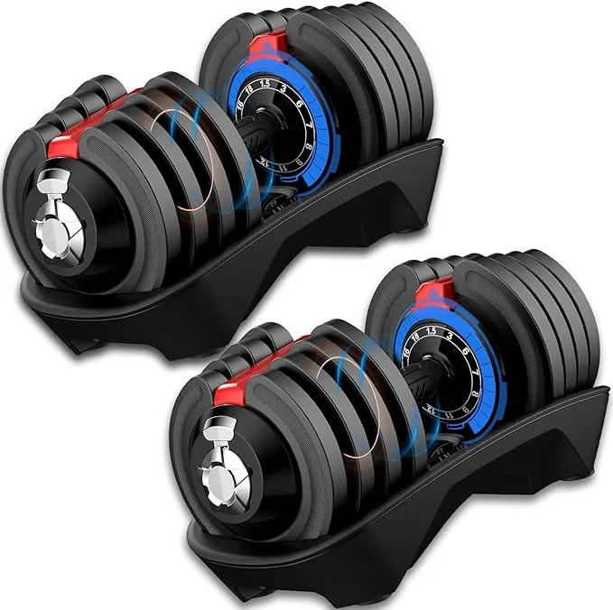 DH FitLife 18kg verstellbare Hanteln Set, 12 Stufen, Kurzhanteln 12-in-1