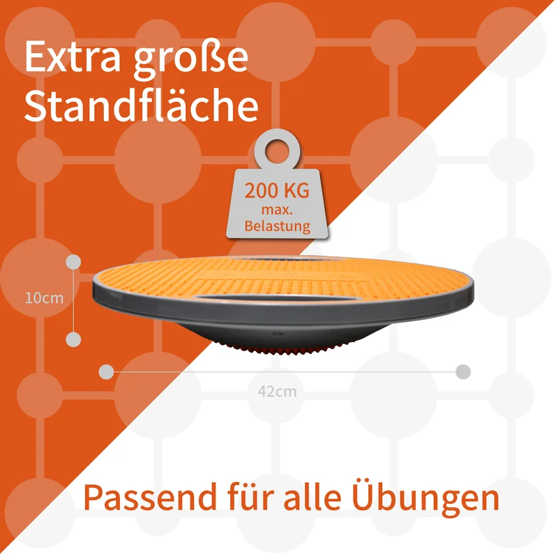 DH FitLife Balance Board, Wackelbrett, Balance Pad mit Griffen