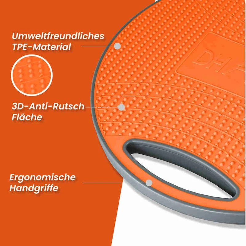 DH FitLife Balance Board, Wackelbrett, Balance Pad mit Griffen