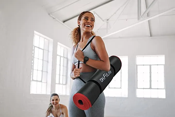 DH FitLife Trainingsmatte Fitnessmatte, Sportmatte 183*61*1 cm