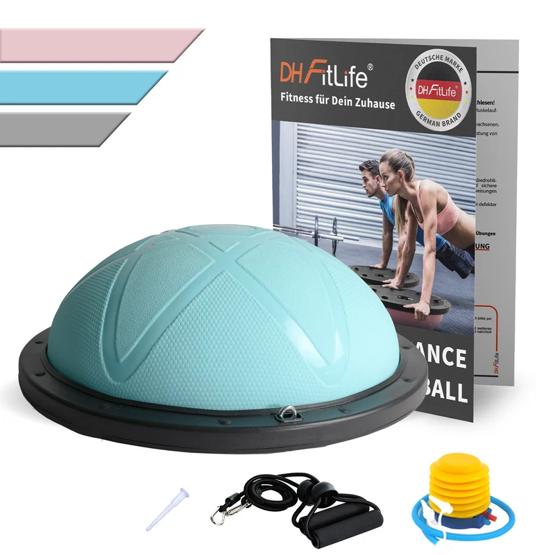 DH FitLife Balance Ball, Yoga Gleichgewichtstrainer Φ60*22cm bis 200 KG belastbar