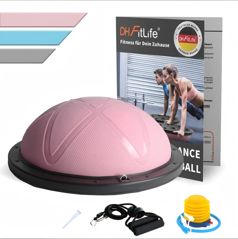 DH FitLife Balance Ball, Yoga Gleichgewichtstrainer Φ60*22cm bis 200 KG belastbar