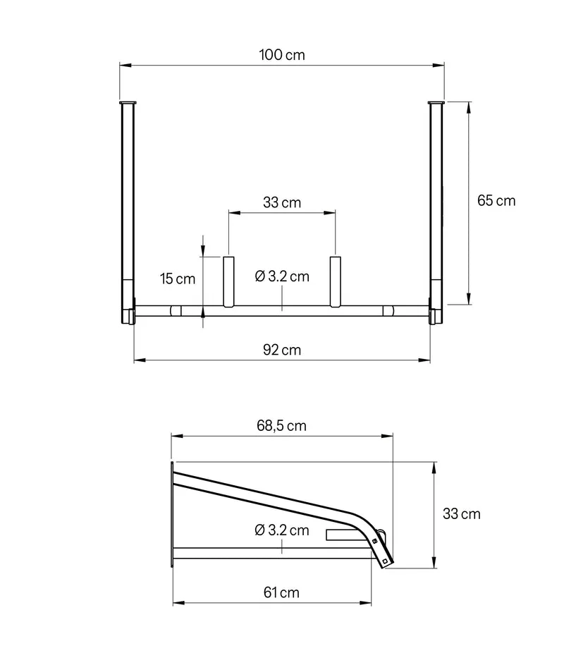 Barre de Traction Murale pour Extérieur