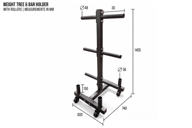 Plate Tree & Barbell Storage Rack