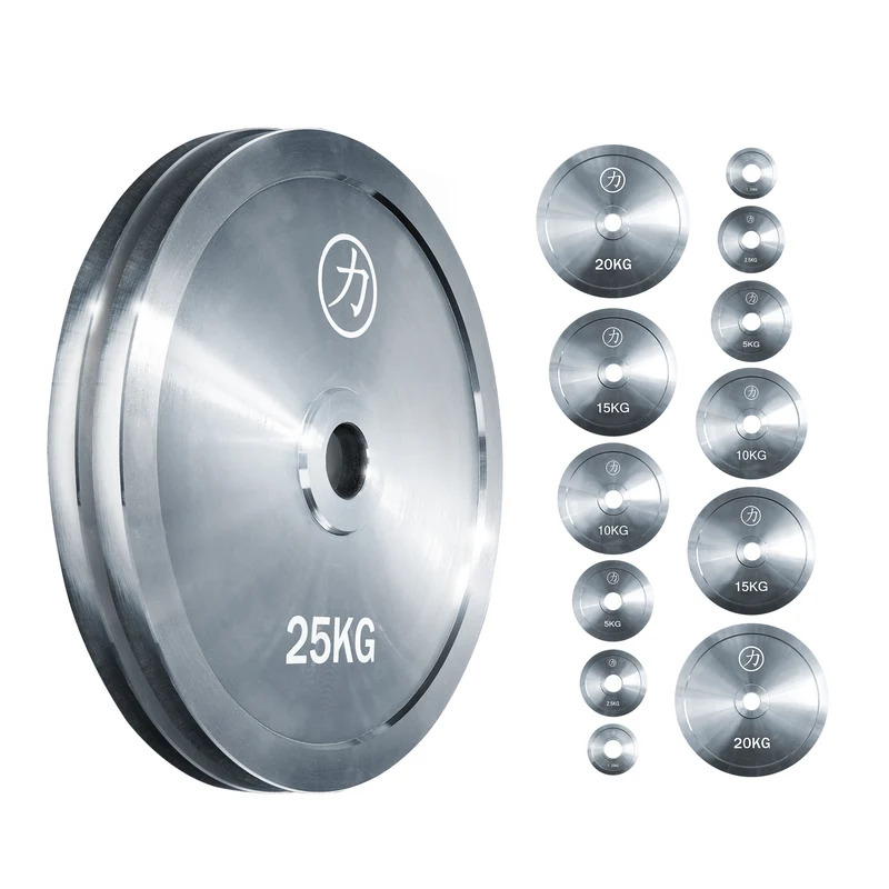 Powerlifting Steel Plates, Galvanised Zinc - Sets