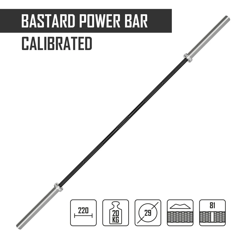 Calibrated Bastard Power Bar - Black Chrome Shaft & Bronze Bushings