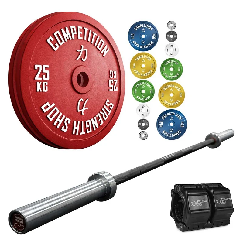 Elite Competition Bundle | 157.5KG Calibrated Plates Set & Power Bar
