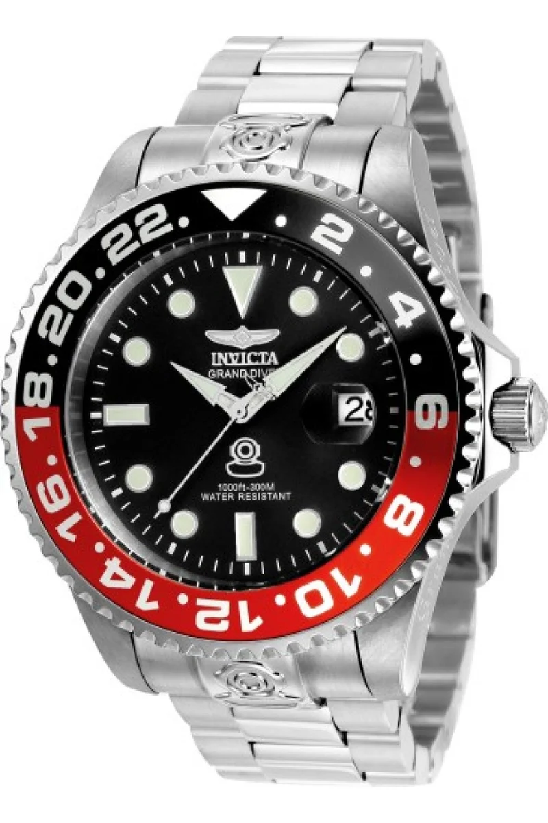 Invicta® Grand Diver 21867 Automatik Herrenuhr 47 mm - Lünette Schwarz/Rot