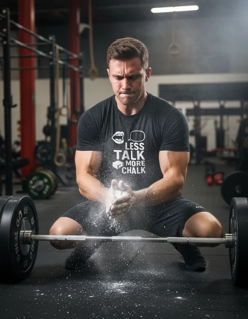 Less Talk More Chalk | Weightlifting Statement