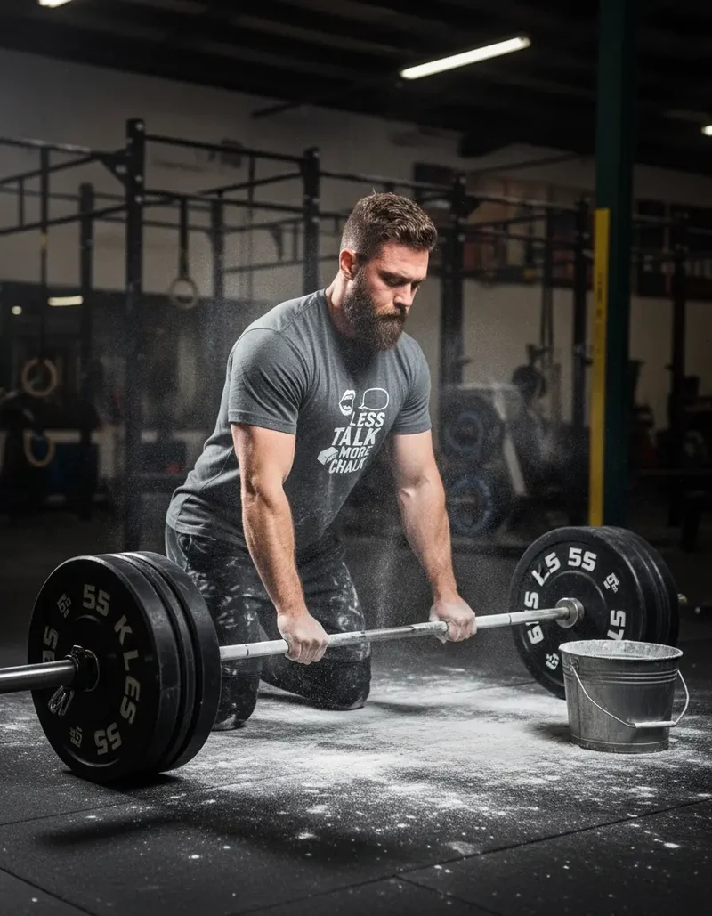 Less Talk More Chalk | Weightlifting Statement