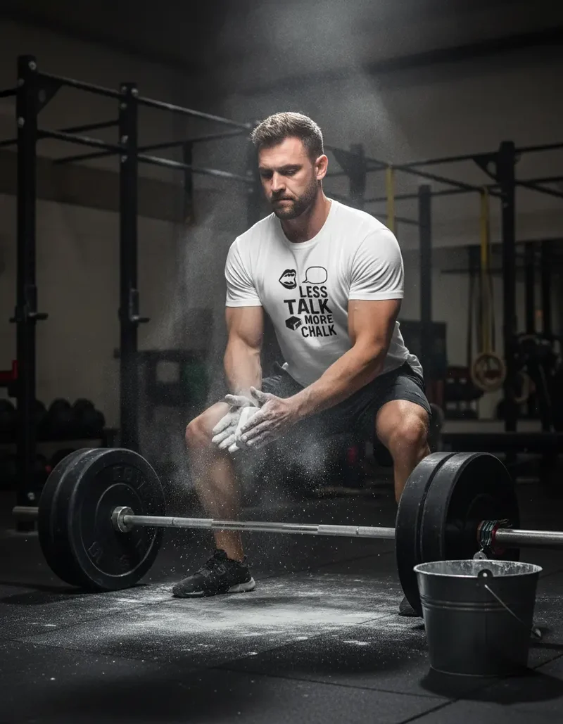Less Talk More Chalk | Weightlifting Statement