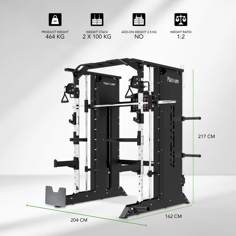 Tunturi Platinum – Full Smith/Functional Trainer – Selectorized – V-Series