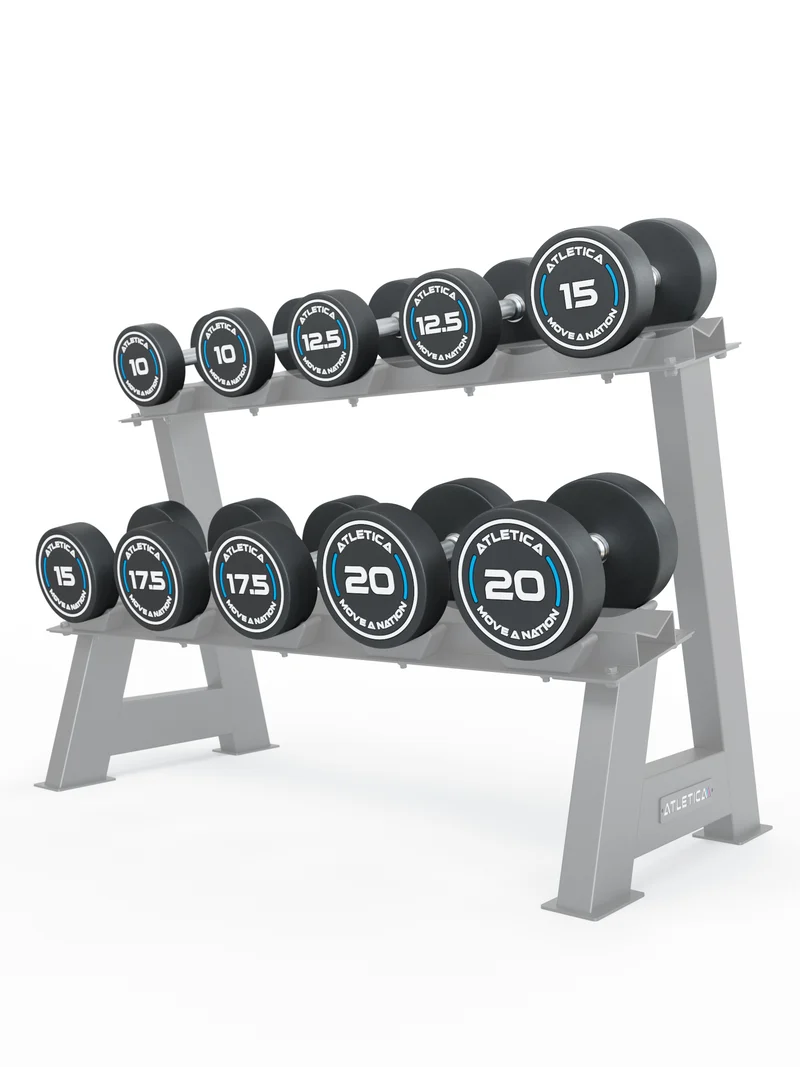 Rundhanteln PRO | Set 2 - Fortgeschritten | 10 - 20kg | inkl. Ablage