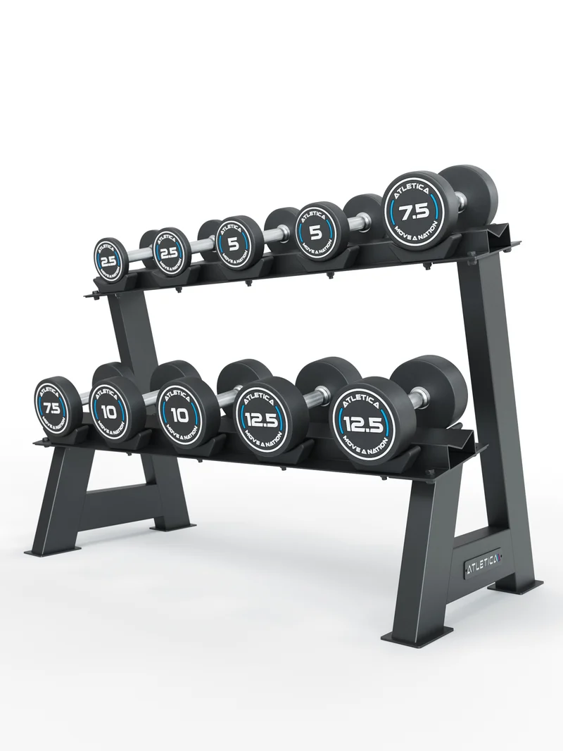 Rundhanteln PRO | Set 1 - Beginner | 2.5 - 12.5kg | inkl. Ablage