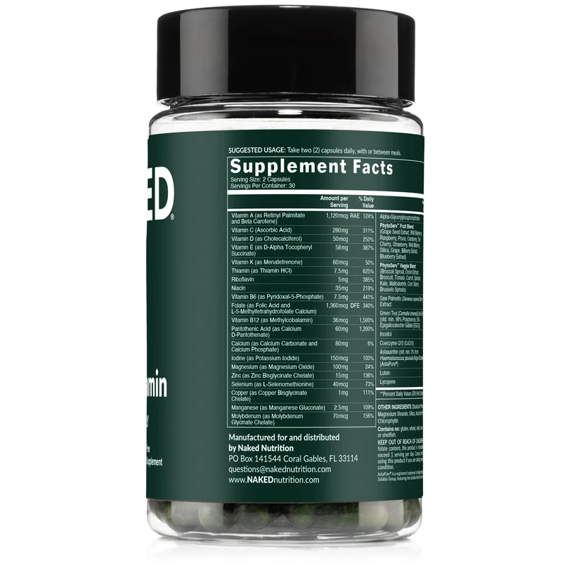 Multivitamin for Men | Naked Men's Multi - 60 Capsules