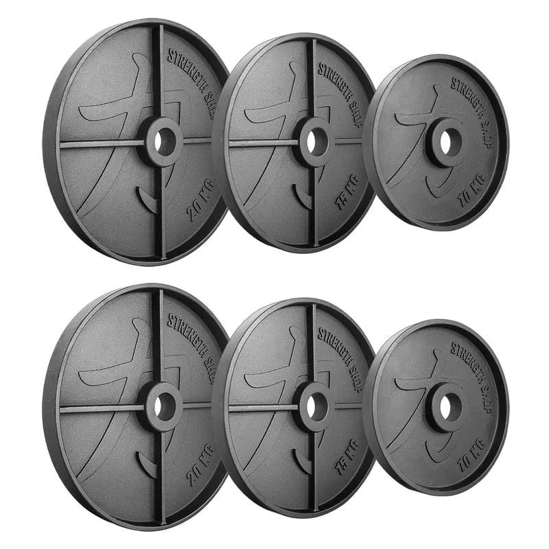 Deep Dish Cast Iron Plates, 1.25kg-25kg & Sets