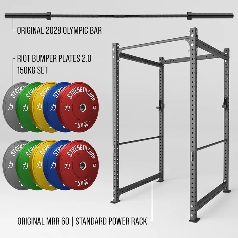 Original MRR Strength Bundle – Rack, Plates & Barbell
