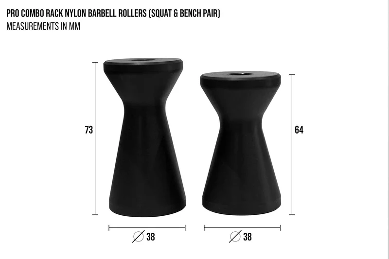 Pro Combo Rack Nylon Barbell Rollers (Squat & Bench Pair)