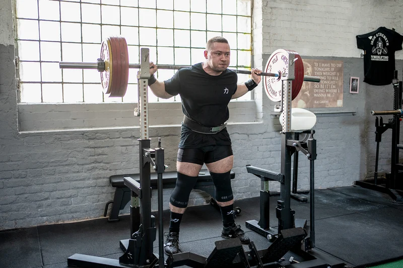 Competition Powerlifting Set: Pro Combo Rack + Calibrated Plates + Bastard Bar + Collars