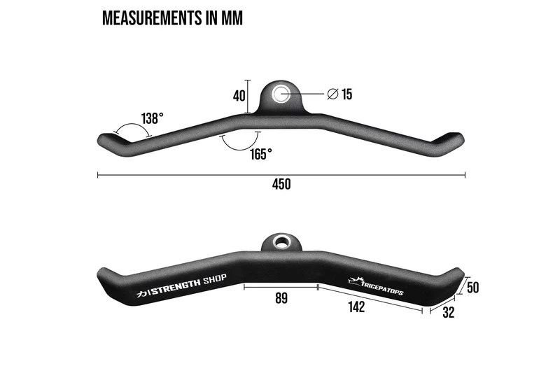 Triceps Grip / Flat Push Down Bar - Tricepatops
