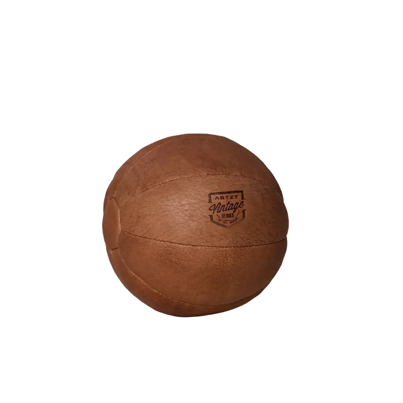 Vintage Medizinball aus echtem Leder | 1 - 5 kg