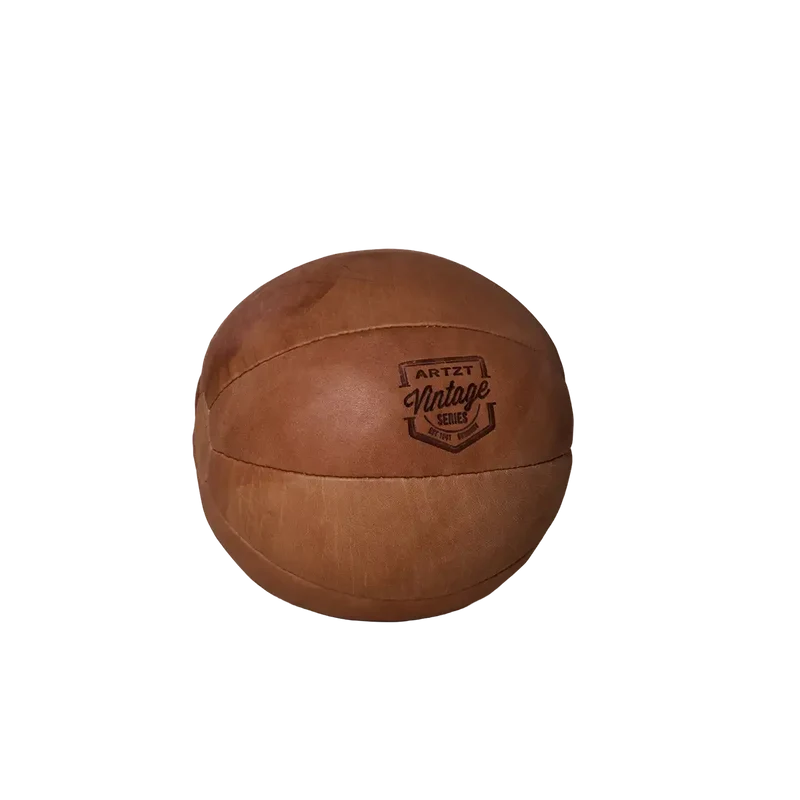 Vintage Medizinball aus echtem Leder | 1 - 5 kg